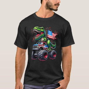 4. Juli T rex Dinosaur Monster Truck Amerika USA T-Shirt