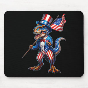 4. Juli T-Rex USA patriotische amerikanische Flagg Mousepad