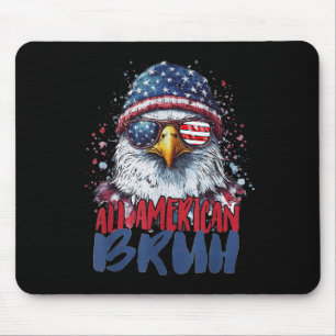 4. Juli T-Shirt All American Bruh Eagle Kinder Tee Mousepad