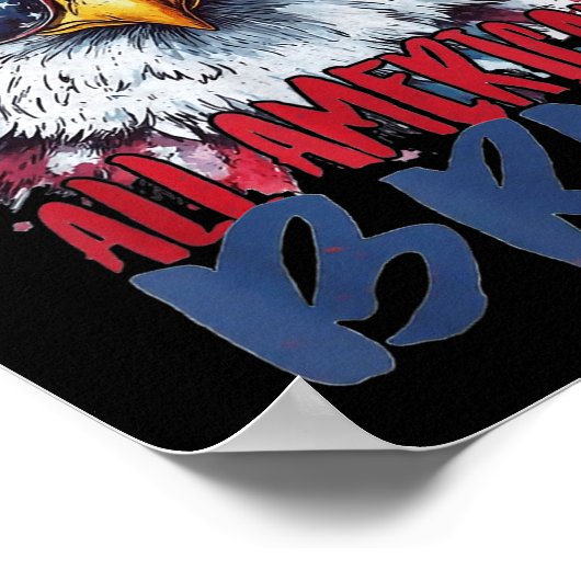 4. Juli T-Shirt All American Bruh Eagle Kinder Tee Poster (Ecke)