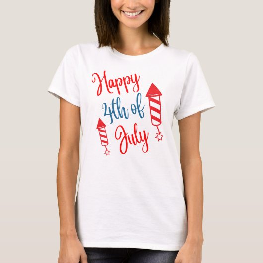 4. Juli T - Shirt der Frauen (Vorderseite)