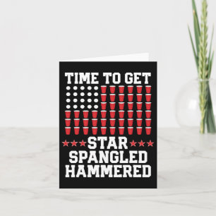 4. Juli T Shirt Geschenk Beer Pong American Flag D Karte