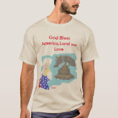4. Juli - T-Shirt / Gott segne Amerika (Vorderseite)