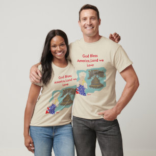4. Juli - T-Shirt / Gott segne Amerika