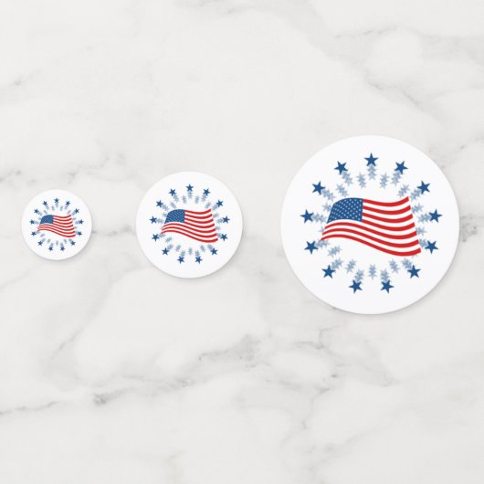 4. Juli Table Confetti Konfetti (Vorderseiten)