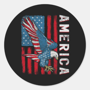 4. Juli Tag der Unabhängigkeit der amerikanischen Runder Aufkleber