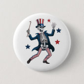 4. Juli Tanzendes Skelett Button (Vorderseite)