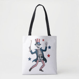 4. Juli tanzendes Skelett Tasche