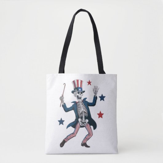 4. Juli tanzendes Skelett Tasche (Vorderseite)