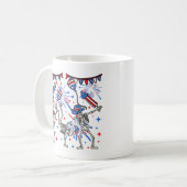 4. Juli Tanzskelette Kaffeetasse (Vorderseite Links)