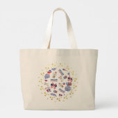 4. Juli-Tasche Jumbo Stoffbeutel (Rückseite)