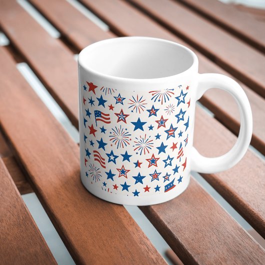 4. Juli Tasse der Sterne & Feuerwerke