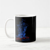 4. Juli: Tee verschütten seit 1773 Lustiges Retro Kaffeetasse (Links)