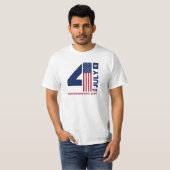 4. Juli Text Design Red White and Blue T-Shirt (Vorne ganz)