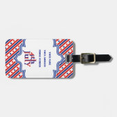 4. Juli Textdesign und Strichgrenzen mit Sternen Gepäckanhänger (Vorderseite horizontal)