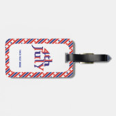 4. Juli Textdesign und Strichgrenzen mit Sternen Gepäckanhänger (Rückseite horizontal)