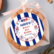 4. Juli Thema Handgezeichneter Geburtstag