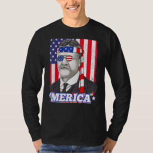 4. Juli Theodore Roosevelt Merica Patriotic Us T-Shirt