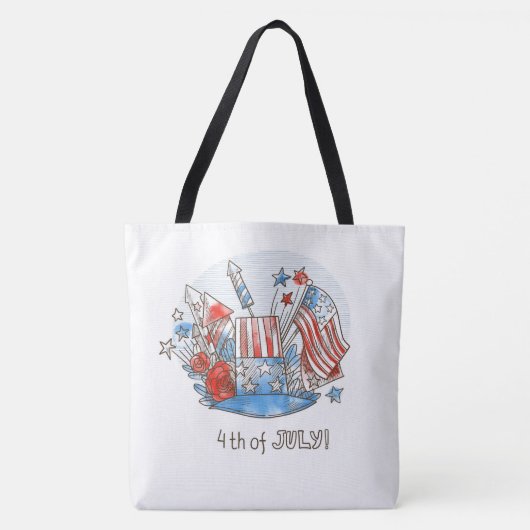 4. Juli Tote Bag Tasche (Vorderseite)