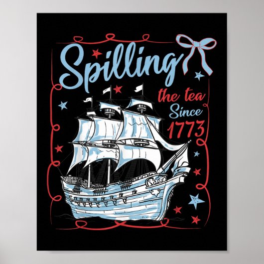 4. Juli Tratschen seit 1773 Coquette R Poster (Vorne)