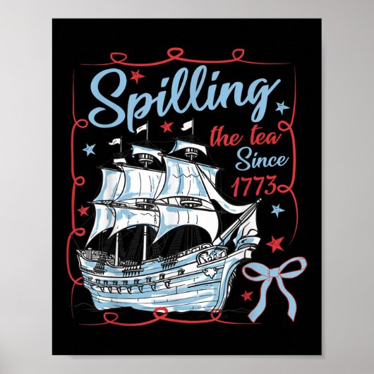 4. Juli Tratschen seit 1773 Coquette R Poster (Vorne)