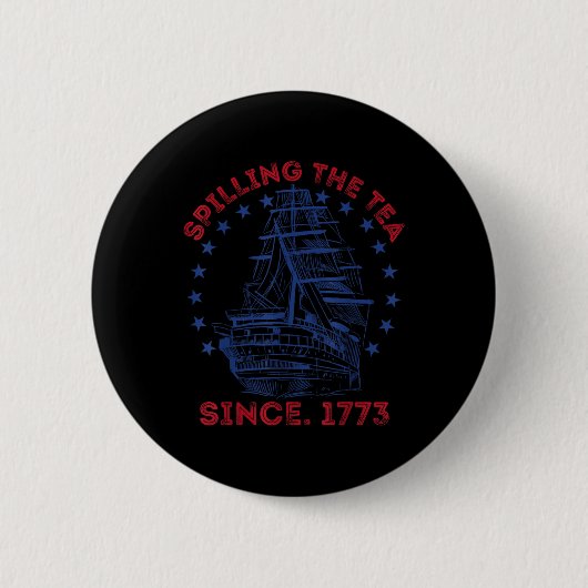 4. Juli Tratschen seit 1773 Lustig Retro Button (Vorderseite)