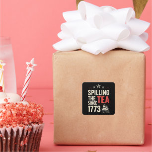 4. Juli Tratschen seit 1773 Patriotisch  Quadratischer Aufkleber