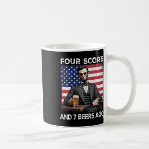 4. Juli trinken Bier Patriot Vier Score und 7 Kaffeetasse