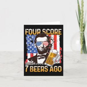 4. Juli trinken Bier Patriot Vier Score und 7 Karte