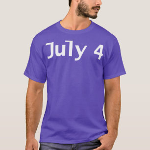 4. Juli Typografie im weißen Text T-Shirt