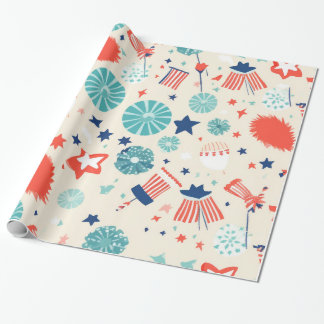 4. Juli Umschlagpapier: Patriotische Designs Geschenkpapier