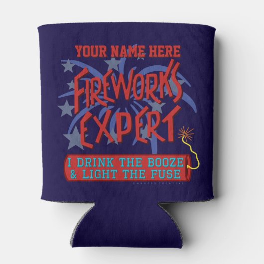 4. Juli Unabhängiger Feuerwerkexperte Dosenkühler (Rückseite)