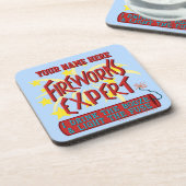 4. Juli Unabhängiger Feuerwerkexperte Untersetzer (Linke Seite)