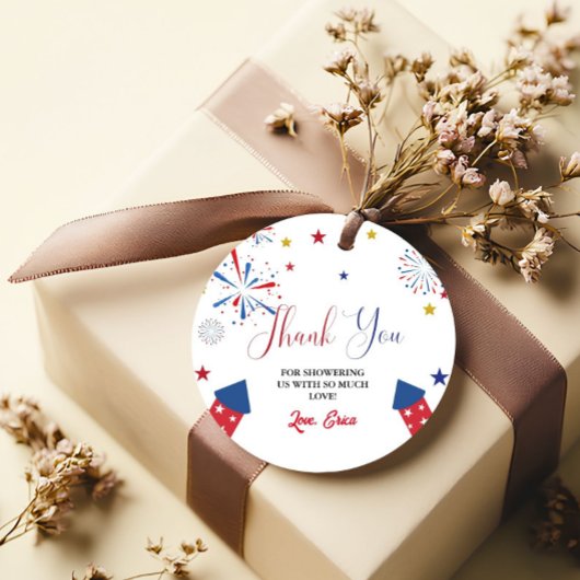 4. Juli Unabhängigkeit Baby Dusche Vielen Dank Geschenkanhänger