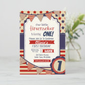 4. Juli / Unabhängigkeit Einladung (Stehend Vorderseite)