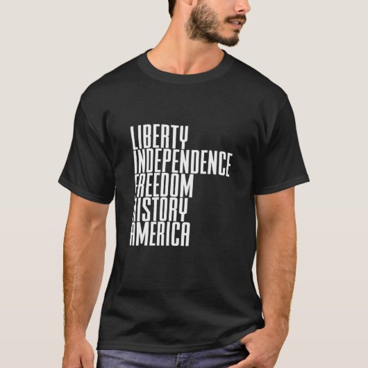 4. Juli Unabhängigkeit Freiheit Patriotische Ameri T-Shirt (Vorderseite)