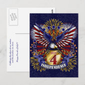 4. Juli Unabhängigkeit Postkarte (Vorne/Hinten)