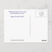 4. Juli Unabhängigkeit Postkarte (Rückseite)