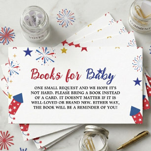 4. Juli Unabhängigkeits-Baby-Shower-Buch-Anfrage Begleitkarte