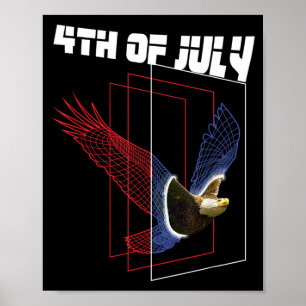 4. Juli Unabhängigkeitstag 1776 Amerika USA Poster
