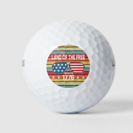 4. Juli Unabhängigkeitstag 1776 Vintag Golfball (Vorderseite)