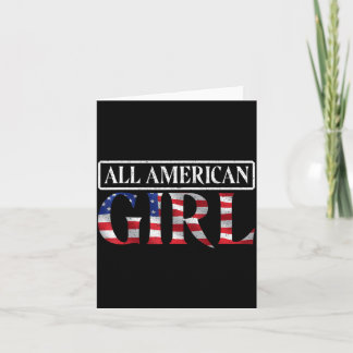 4. Juli Unabhängigkeitstag All American Girl Karte