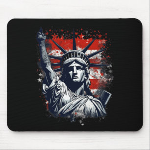 4. Juli Unabhängigkeitstag Amerikanische Statue vo Mousepad