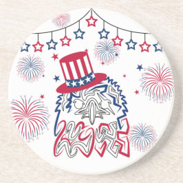 4. Juli Unabhängigkeitstag Amerikanischer Adler Getränkeuntersetzer