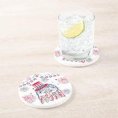 4. Juli Unabhängigkeitstag Amerikanischer Adler Getränkeuntersetzer (Seite)