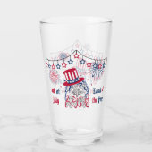 4. Juli Unabhängigkeitstag Amerikanischer Adler Glas (Rückseite)
