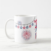 4. Juli Unabhängigkeitstag Amerikanischer Adler Kaffeetasse (Links)
