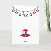 4. Juli Unabhängigkeitstag Amerikanischer Adler Karte (Rückseite)