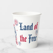 4. Juli Unabhängigkeitstag Amerikanischer Adler Pappbecher (Rückseite)