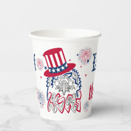 4. Juli Unabhängigkeitstag Amerikanischer Adler Pappbecher